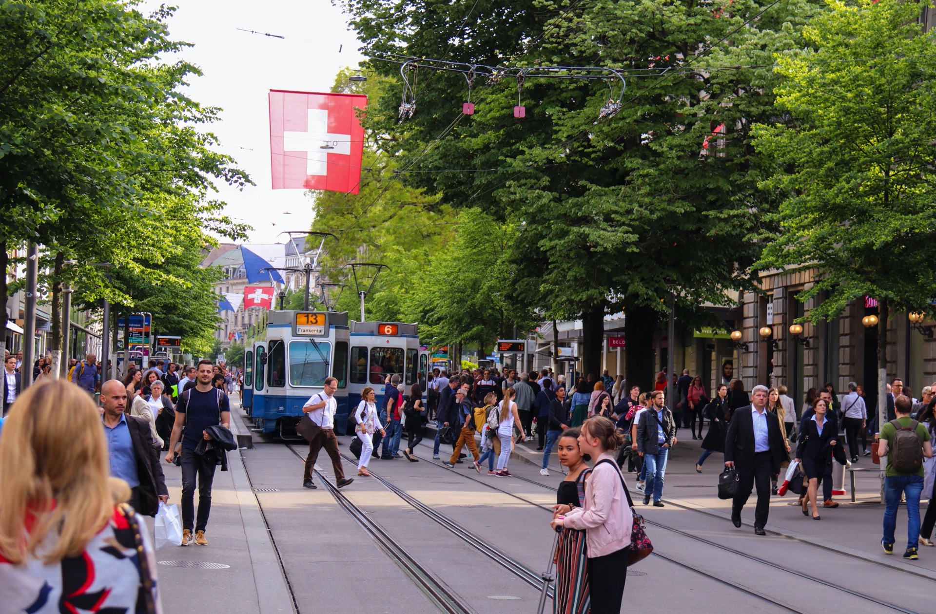 Spårväg i Zürich.