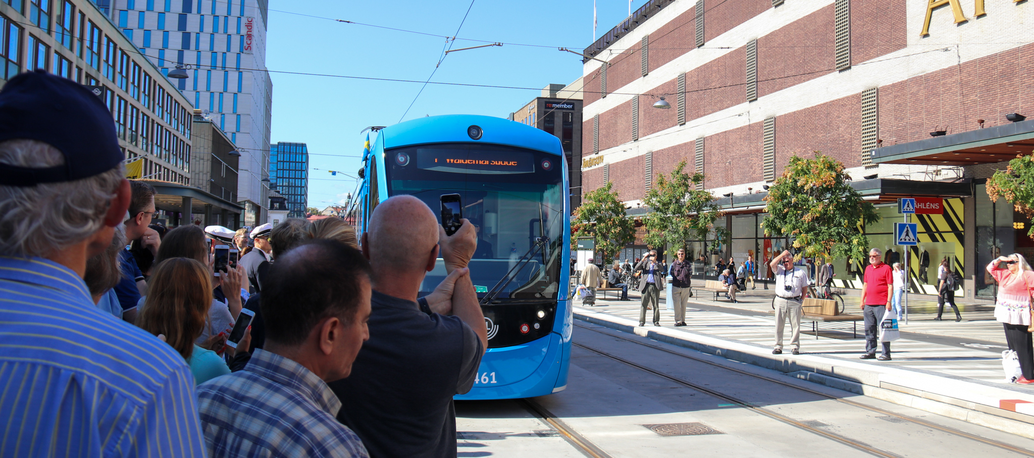 Invigningen av Spårväg City i Stockholm, medfinansierad av staten.