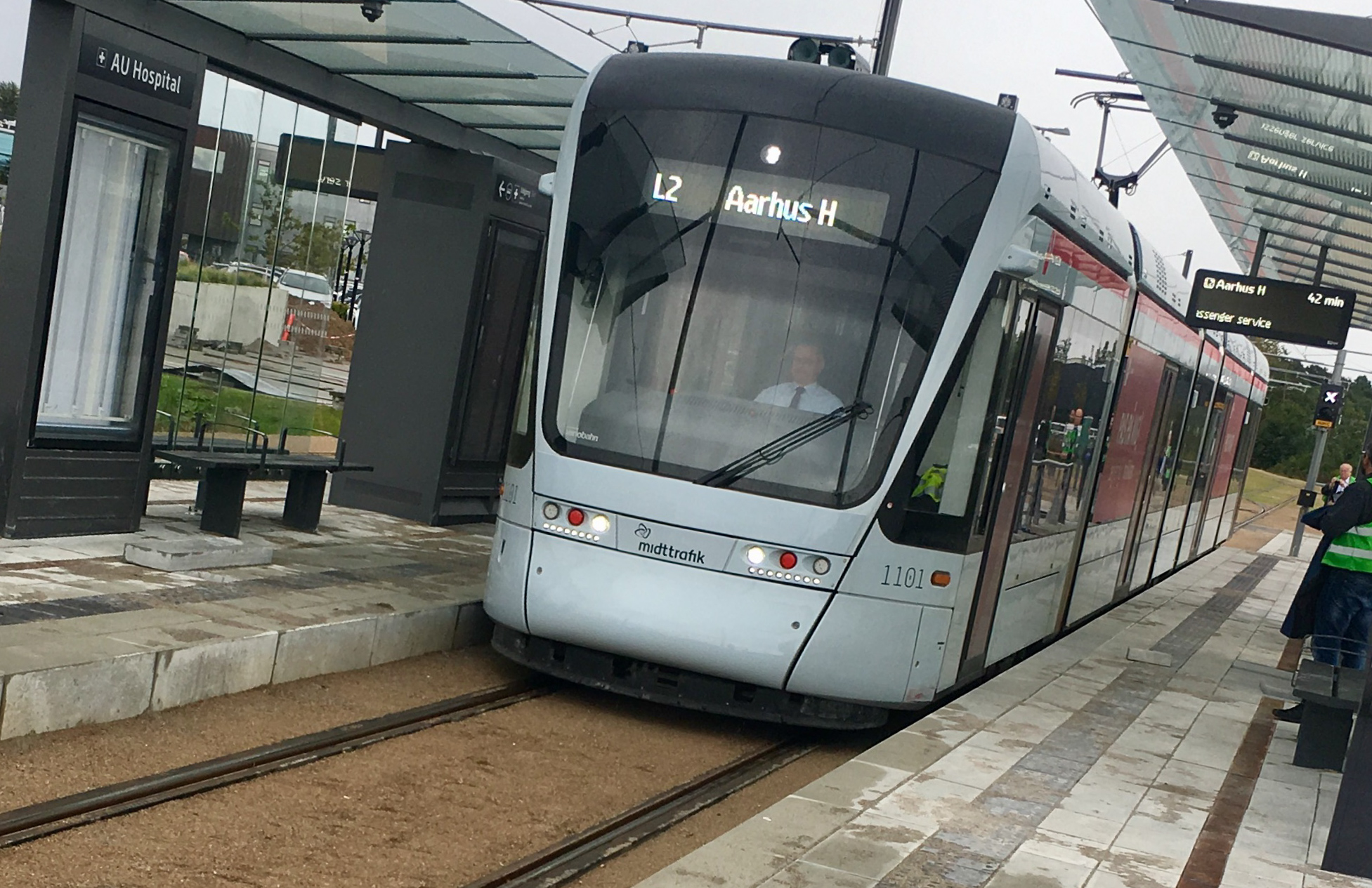 Tramway in Aarhus, Denmark.